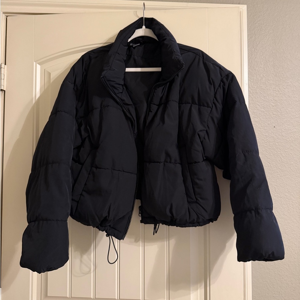 Divided Black Quilted Jacket - image 1